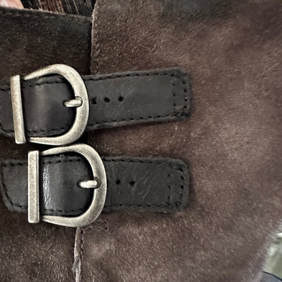 Born Basil Boots Gray Distressed Suede Leather Knee High Gothic Grunge Size 8.5 - Picture 3 of 8